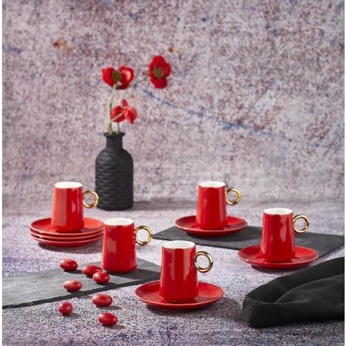 Aryıldız Prestige Red 6 Personality Coffee Cup Pad