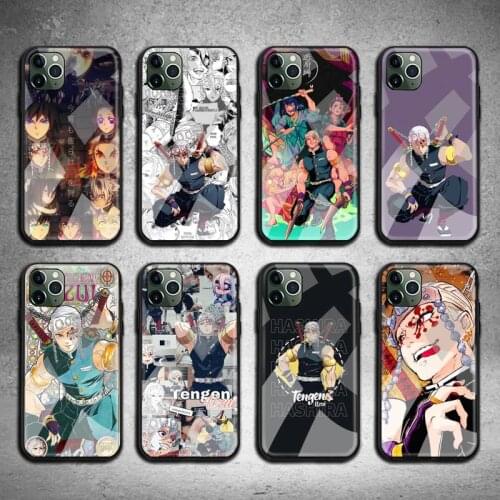 Demon Slayer Uzui Tengen Phone Cases Tempered Glass For iPhone 12 11 Pro Max Mini XR XS MAX 8 X 7 6S 6 Plus SE 2020 cover