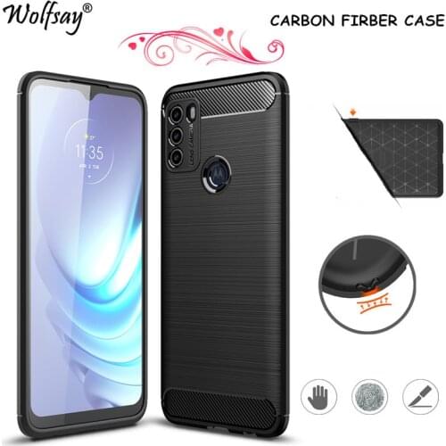 Carbon Fiber Cover For Motorola Moto G50 Case Bumper Rubber Silicone Back Case For Motorola Moto G50 Case For Moto G50 G 50 6.5"