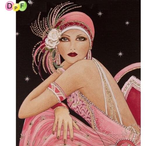 DPF diamond painting cross stitch diamond embroidery woman crafts diamond mosaic kit square/round rhinestone home decor