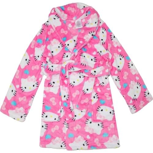 Children cute girls robe winter the boy robe children kitty robe Childrens Clothing Sleepwear