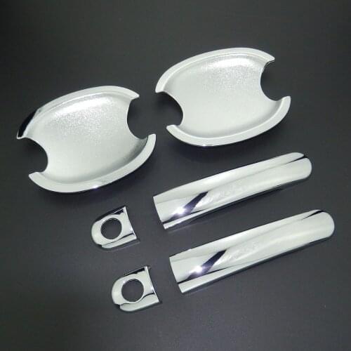 For Volkswagen VW Polo MK4 2002-2009 2 / 3 Doors Chrome Door Handle Cover & Door Bowl Cover Trim 2003 2004 2005 2006 2007 2008