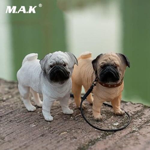 FOCUS TOYS F03 1/6 Pet Toys Pekingese dog Pug dog With Collar Anime Statue for 12 inches Action Figure fans Collections