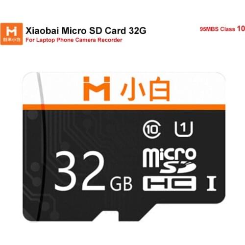 Youpin Xiaobai Micro SD Card 32G 95MBS Class 10 Memory Card Micro TF Flash Card for Laptop Phone Camera Recorder