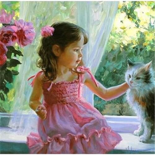 Impressionist Painting, Russian Artist Artwork, Children Oil Painting on Canvas,Bedroom Decor, Wall Decoration Art Pictures