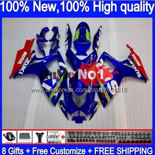 Body For SUZUKI GSX R600 GSX-R750 GSXR 600 750 CC 06 07 2006 2007 16MC.8 GSXR-600 K6 GSXR600 GSXR750 06 07 Fairing Factory blue