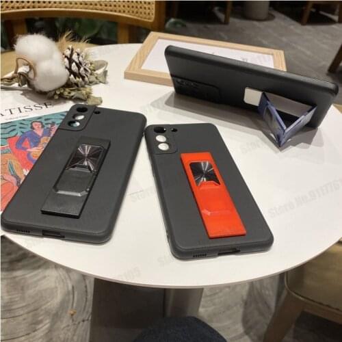 Magnet Kickstand Phone Cover For Samsung S21 PLUS S21 ULTRA Soft TPU Shockproof Back Shell Anti Fall Phone Case Protective Cover