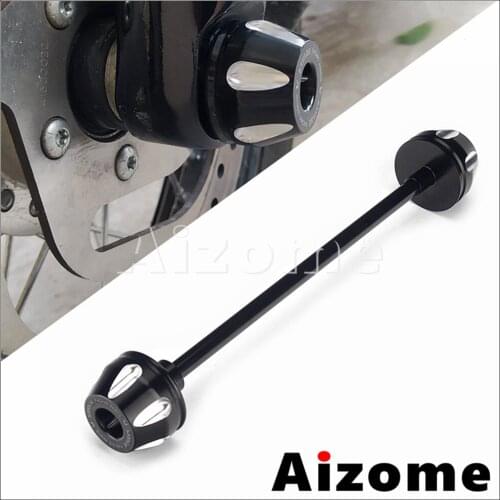 Motorcycle Front Wheel Axle Slider 3D Engraved Ball Aluminum 3D Engraved Ball Wheel Sliders Protector for Harley FAT BOY 18-2021