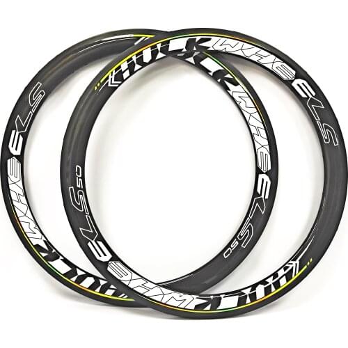 23mm/25 mm Width 700C 50mm Clincher Racing Road Bike Bicycle Carbon Fiber Rim with aero shape