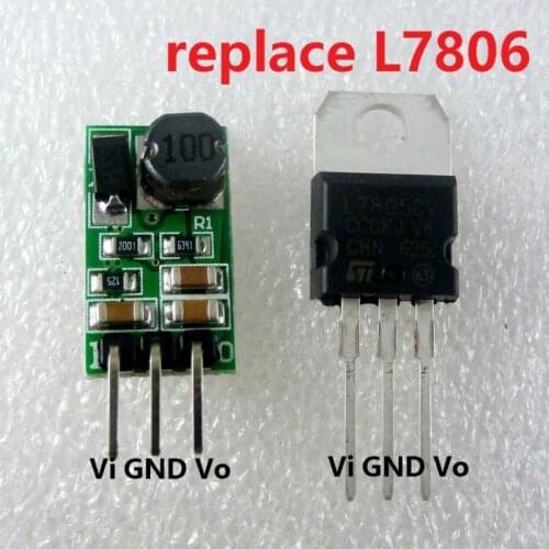 1A DC 7.5-40V 12V to 6V Regulator DC-DC Step-Down Buck Converter Module Board replace LM7806 L7806 TO-220 IC