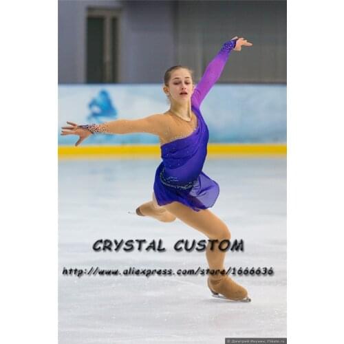 Custom Girls Figure Skating Competition Dresses Graceful New Brand Ice Figure Skating Dresses Children DR3756