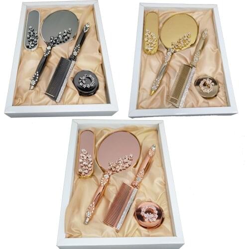 Brush and mirror set, mirror and comb set, personalized gift for her, wodden birthday gifts for her, engagement gifts for her