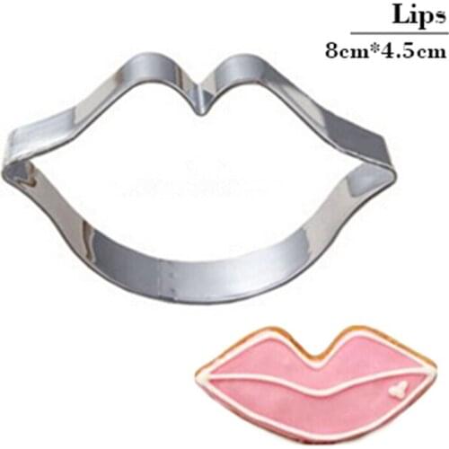 Sexy Lip Kiss Biscuit Cookie Cutter Tools Cake Utensils Stainless Steel Plaster Molds Kitchen Products Sale Mold Fondant Party