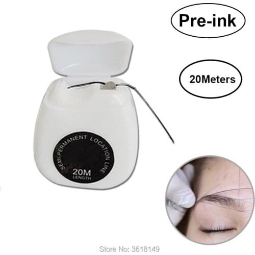 65 ft Brows Mapping Strings Pre-Ink Microblading Eyebrows Positioning Tools 20M Location Line with Color PMU kit Bamboo Charcoa