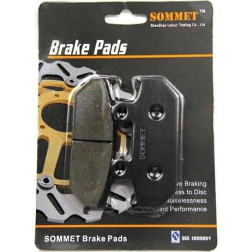 SOMMET Motorcycle Rear Brake Pads Disks 1 pair for Suzuki AN 400 Burgman/Skywave (ABS/Non ABS) (07-16) AN400 LT412