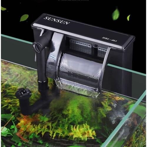 External hang on power filter quiet silence aquarium fish water plant tank replace cartridge Waterfall Hang On External Oxygen