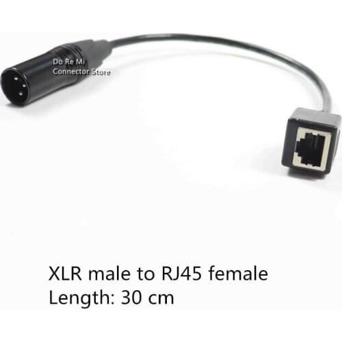 XLR 3 Pin Male To RJ45 Female Network Connector Adapter Converter Cable Extension Carnon network port