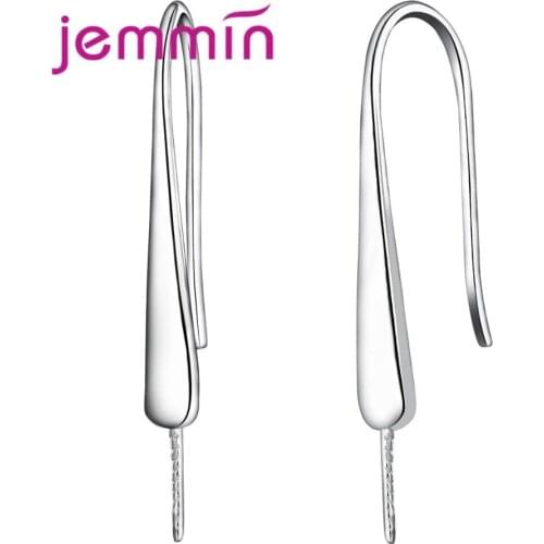 Factory Price Wholesale Geometric Shape Sterling Silver Clasp Hook Earrings Components DIY Jewelry Accessory