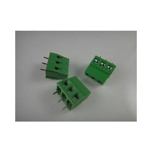 100pcs 3 Pin Screw Terminal Block Connector 5mm Pitch G