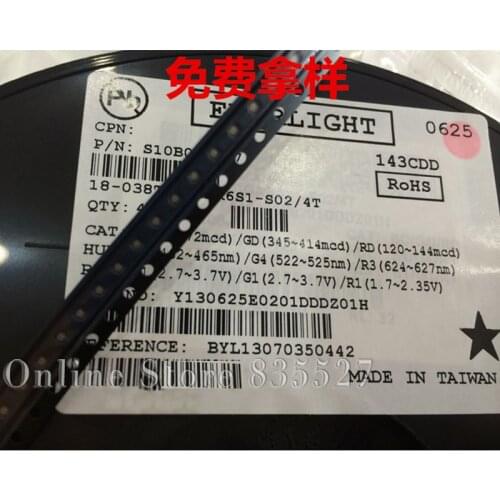 100pcs/lot LED 0402 / 1005 SMD light beads bright RGB red green blue LED light emitting diode original Everlight