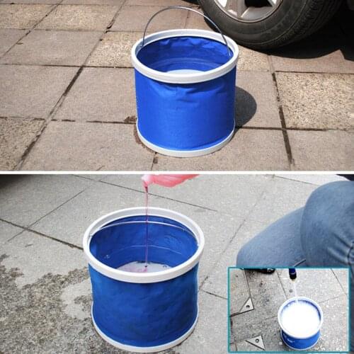 11L Collapsible Bucket Car Wash Fold Storage Car Washing Outdoor Use Blue