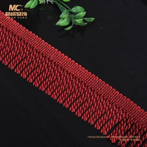 11Meters Dense Curtain, Sofa, Textile Cloth Materials Decorative Loop Fringe/ Tassel Trimming 6cm Textiles 21Colors TL0005