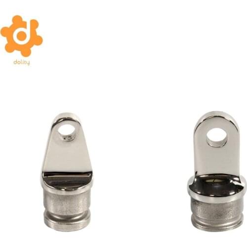 2Pcs 316 Stainless Steel Boat Bimini Top Inside Eye Rounded End 25mm 22mm