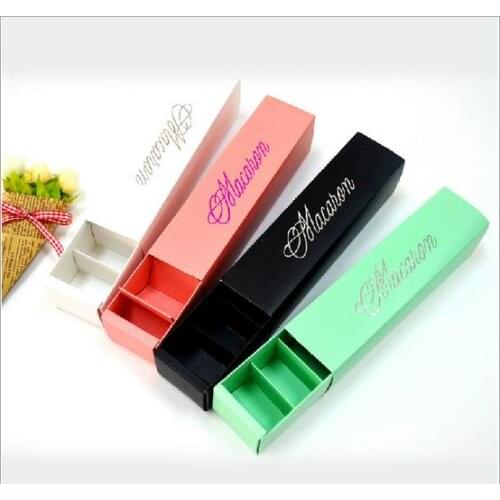 20.5*5.4*5.3cm Colorful Paper Drawer Type Macaron Box Muffin Cookie Dessert Chocolate Cake Packaging Box Party Gift Packing Box