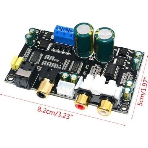2021 HIFI High Fidelity CS8416+CS4398 24Bit 196KHz Chip Coaxial Optical Fiber DAC Decoder Board for DVD Player Computer TV Box