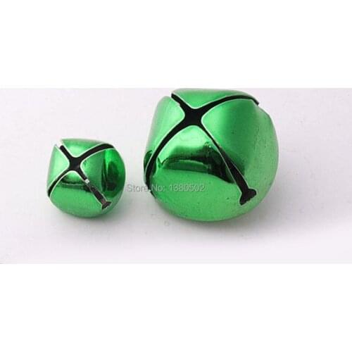 24pcs/lot 15/25mm Green color Unique Design Jingle bell DIY Christmas Tree Home Party Wedding Decoration