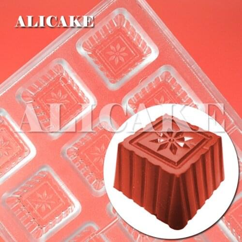 3D Polycarbonate Chocolate Mold Thick Chocolate Cube Form Mould Baking Pastry Tools Cake Decoration Bakery Tools