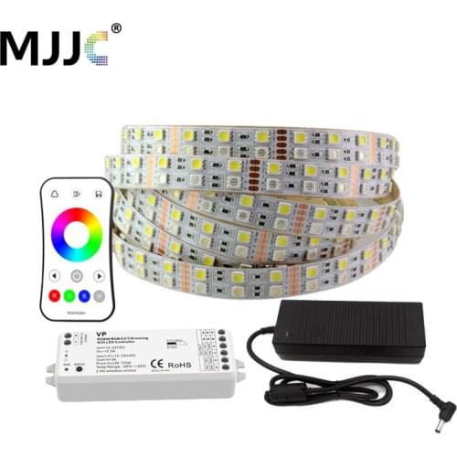 5M RGBWW RGBW LED Strip Light Set 12V DC 5050 120 SMD +12 Volt 10A Power Supply+12V RF Wireless RGBWW RGBW Controller