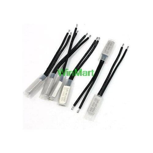 6 Pcs 130C Bimetal Temperature Control Switch Thermal Protector N/C 250V 5A