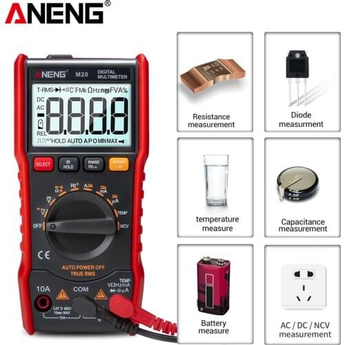 ANENG M20 Digital Multimeter 6000 counts tester esrmeter multimetro analogico digital profissional With Backlight AC/DC Ammeter