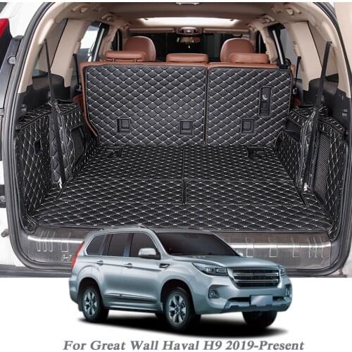 Car Styling PU Leather Rear Trunk Mat For Great Wall Haval H9 2019-Present Car Boot Mat Carpet Tray Protector Auto Accessory