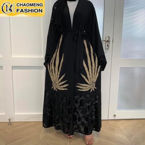 Middle East Ramadan New Kimono Embbroidery Arab Cardigan Kaftan Islamic Clothing Muslim Fashion Women Dresses Open Abaya Dubai
