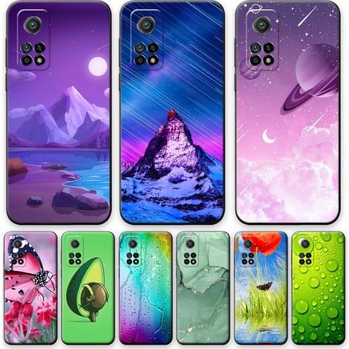 For Xiaomi Mi 10T Pro 5G Case Mi10T Pro TPU Silicone Phone Case For Xiaomi Mi 10TPro 5G Cartoon Cute Flower Back Cover 6.67 inch