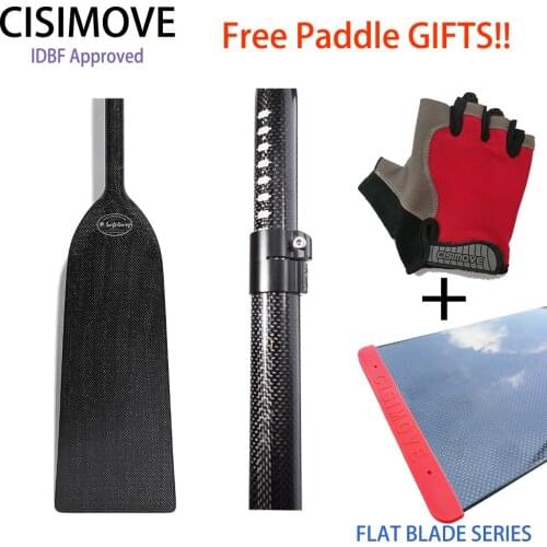 CISIMOVE Full carbon flat blade adjustable dragon boat paddle with paddle accessories