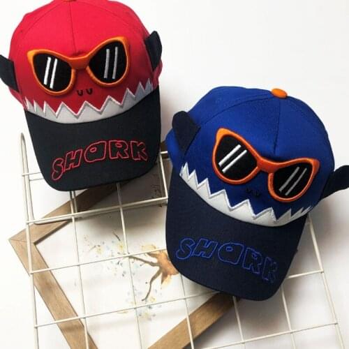 Baby New Style Baseball Cap Glasses Embroidered Modeling Fashion College Style Sun-resistant Boys and Girls Love Spring and Autu