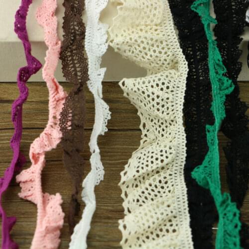 1-3CM Random delivery 5 yards elastic lace fabric decorative ribbon embroidery lace ribbon garment accessories