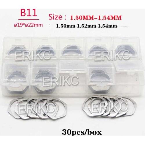 ERIKC B11 1.50MM 1.52mm 1.54mm Diesel Injector Nozzle Washer 30 PCS /Box Adjust Copper Shim For Bosch Injection