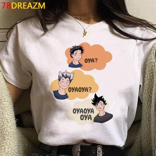 Oya Oya Oya Haikyuu tshirt t-shirt male japanese print casual white t shirt harajuku clothes top tees aesthetic