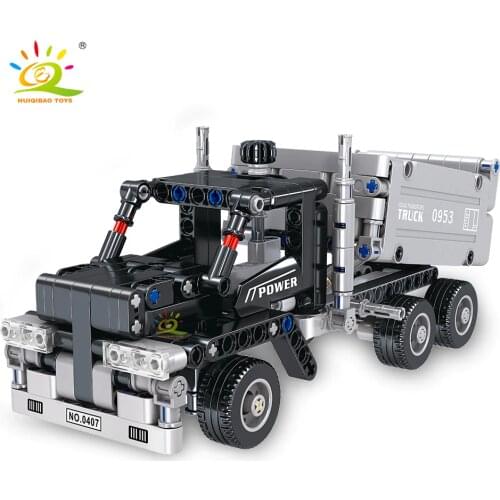 HUIQIBAO 322pcs Engineering dump Truck Building Blocks Technics bricks car Vehicle City Construction DIY TOYS For Children gift