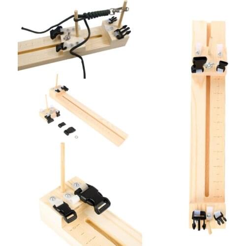 Quality Jig Solid Wood Paracord Bracelet Maker Knitting Tool Knot Braided Kit FH