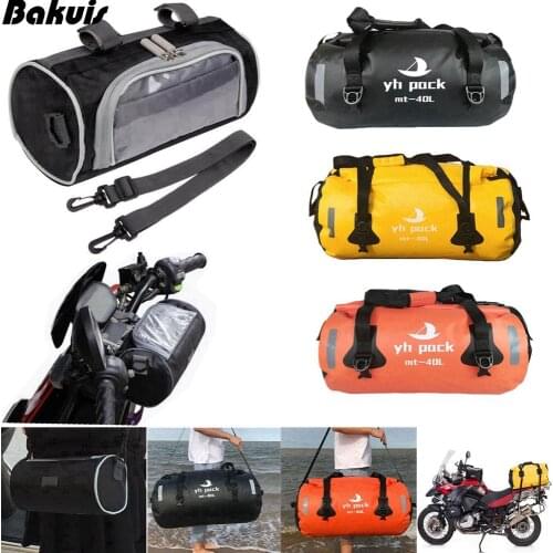 Motorcycle Electric Car Front Handlebar Fork Storage Bag Waterproof Tail Bags Multi-functional Durable Rear Motorcycle Seat Bag