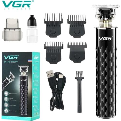 VGR Professional Waterproof Hair Trimmer Electric Hair Clipper for Men Beard Trimmer Lithium Battery Hair Cutting Machine Tools