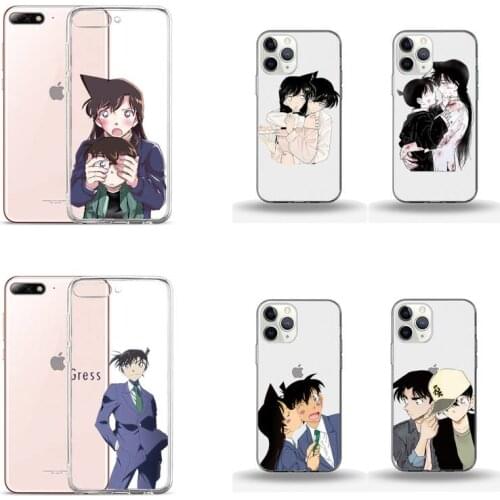 Conan LOVE ANIME GIRL Phone Case Transparent for iPhone Samsung A S 11 12 6 7 8 9 10 20 Pro X XS Max XR Plus lite mobile bags