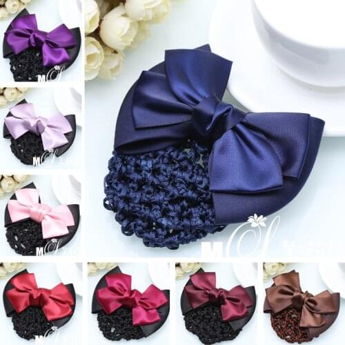 1PCS Girl Elastic Hair Bands Large Bowknot Hair Ties Ribbon Net pocket Bow Hair Rope Elastic Women Headwear Hair Accessories