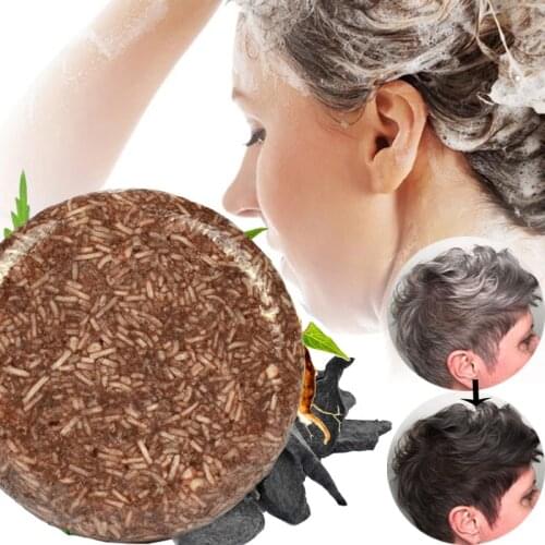 Polygonum Multiflorum Hair Darkening Shampoo Moisturizing Repairing Natural Hair Cleaning Stick Gray Hair Reverse Soap Essence