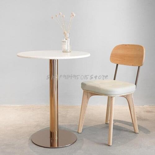 Nordic Solid Wood Chair Backrest Simple Home Armchair Cafe Dining Chair Homestay Designer Ins Table And Chair